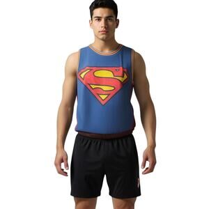 Vintage Superman Jersey Tank Top | Men’s Medium | DC Comics Superhero Shirt Sz M